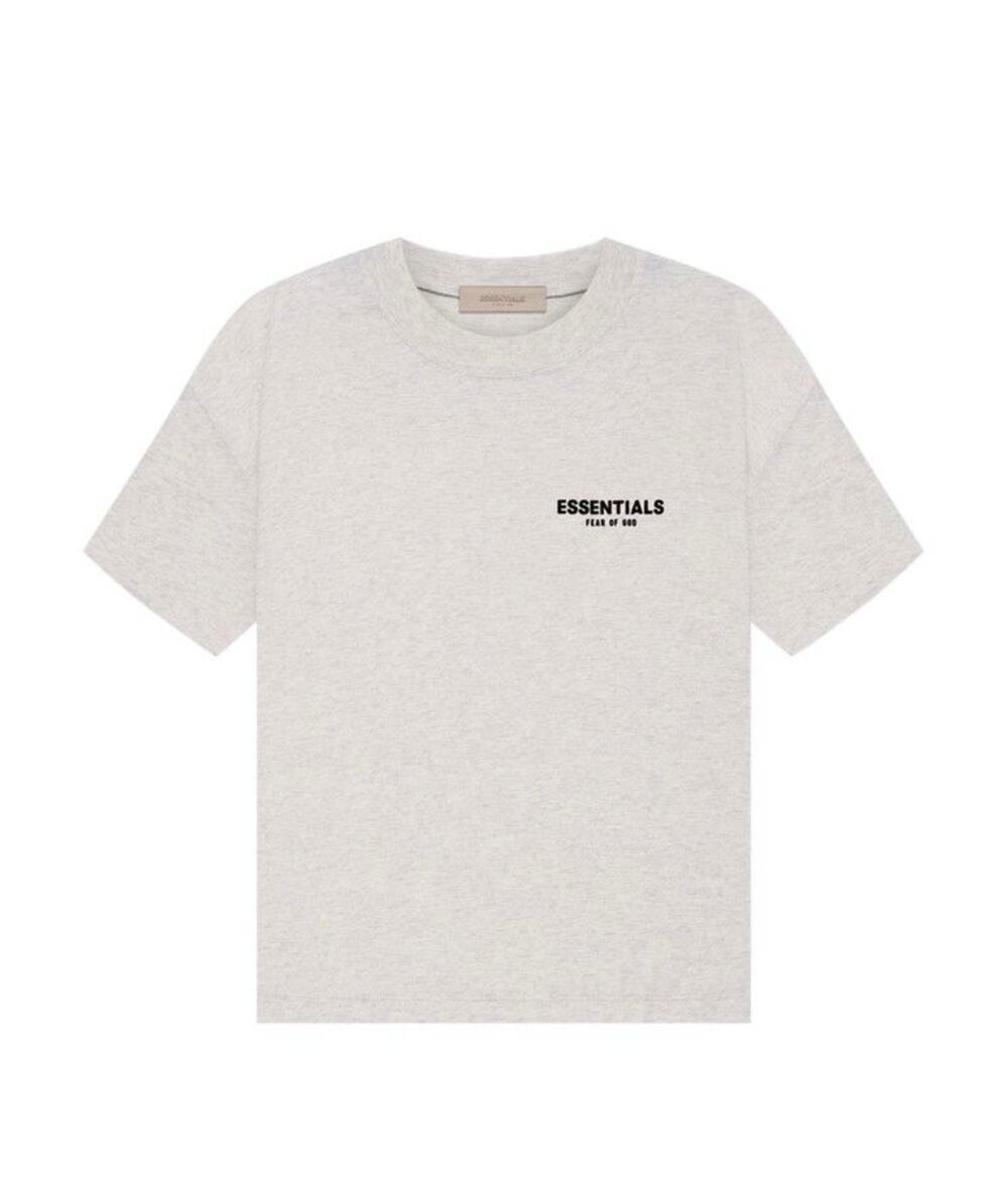 X Fear of God Essentials Tee Light Oat Short Sleeve New